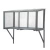 Cat Window Catio, Cat Outdoor Enclosure with Sun Sheet Roof, Wall Mounted Wood Cat Window Perch House, Weatherproof Window Box, Dark Gray - As Pic