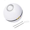 Pet cat toy LED light funny cat ball USB charging intelligent funny cat toy electric rolling ball called ball - New white+with accessories