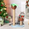 27.5in Coconut Palm Tree Cat Scratching Post, Cute Cat Scratcher with Natural Sisal Posts & Dangling Balls for Indoor Cats - as picture