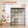 Large 4-tier Cat Cage 54 x 41 x 69" Metal Wire Cat Enclosure with Hammock - L54 x W41 x H69 in