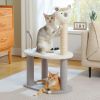 Indoor Alpaca-Shaped Cat Tree with Sisal Scratching Post - Grey & White - Pet entertainment