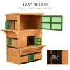 Outdoor Cat House, 3-Tier Kitty Shelter with 5 Escape Doors, Weather Resistant, Yellow & Black - Yellow