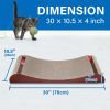 ScratchMe Cat Scratcher Cardboard Lounge Bed with Bell Ball Toy - as Pic
