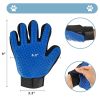 1pair Pet Grooming Glove Gentle Hair Remover Brush - Blue