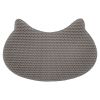 Cat-Head Cat Litter Mat, Waterproof Kitty Litter Trapping Mat, Double Layer Mat, Easy to Clean, Dark Gray - As Picture