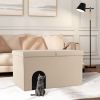 Cat Litter Box Enclosure Hidden Furniture with Urine Proof Litter Mat - Beige