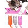 Cat Toys Cute Thumb Toy Claw Grinding Bite Resistant Teasing Cat Small Pillow Pet Relaxation Toys - Orange G246C