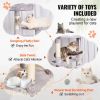VEVOR Cat Tree 72" Cat Tower with 2 Cat Condos Sisal Scratching Post Light Grey - Default