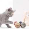 Cat Pet Sisal Rope Woven Ball Chewing Rattle Scratching Toy Interactive Scratching Chewing Toy Pet Cat Dog - 3 PCs