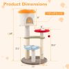 1PC Cute Mushroom Cat Tree with Sisal Scratching Posts Top Condo and Padded Platforms - Multicolor