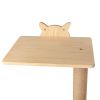 Indoor Wall-Mounted Cat Perch – Wood Hammock & Scratching Pad