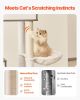 72.83" Large Cat Tree Litter Box Enclosure 2-in-1 Cat Tower Indoor Play House - Gray-72.83 inch
