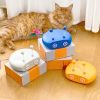 Electric Cat Interactive Toys Funny Pet Teasing Robot Laser Toys Automatic Steering Walking Sticks - yellow