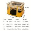 Foldable Cat Cage, Pet Birthing Room, Spacious Portable Breathable Mesh Tent For Cats 1pc - Yellow XL code
