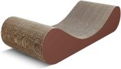 ScratchMe Bone-Shaped Cat Scratcher Lounge Bed – Durable Cardboard - as Pic
