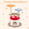 1PC 35 Inch Tall Cat Tower with Sisal Scratching Posts Cat Condo and Padded Platforms - Multicolor