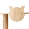 Indoor Wall-Mounted Cat Perch – Wood Hammock & Scratching Pad