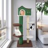 Multi-level Cat Tree with Condo and Anti-tipping Device - Green