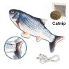 Cat Toys Floppy Wagging Fish Cat Toy Fish USB Electric Charging Simulation Fish Catnip Cat Pet Chew Toys - Carp