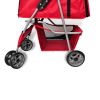 Folding Pet Stroller Dog/Cat Travel Carrier Red - Red