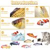 Cat Toys Floppy Wagging Fish Cat Toy Fish USB Electric Charging Simulation Fish Catnip Cat Pet Chew Toys - Grass Carp