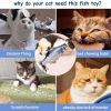Cat Toys Floppy Wagging Fish Cat Toy Fish USB Electric Charging Simulation Fish Catnip Cat Pet Chew Toys - Carp