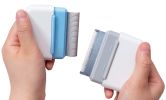 Pet Life 'Zipocket' 2-in-1 Underake and Stainless Steel Travel Grooming Pet Comb - Blue