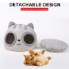 Soft Round Cat Deep Sleep Comfort In Winter Cat Bed Dog Iittle Mat Basket Small Cat Dog House Portable Pets Tent Cozy Cave Nest - 35x35x30cm - CN
