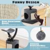 Cute Cat Tree for Indoor Cats with Supporting Frame - Gray - Pet entertainment