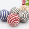Cat Pet Sisal Rope Woven Ball Chewing Rattle Scratching Toy Interactive Scratching Chewing Toy Pet Cat Dog - 3 PCs