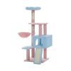47.2" Multi-Level Cat Tower with Sisal Covered Scratching Posts - Pink & Blue - Pet entertainment