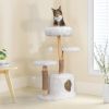 Modern Cat Tree;  Natural Branch Cat Tower;  Luxury Cat Condo;  Indoor Cat Furniture;  Kitten Cat Gift;  White - white