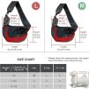 Pet Dog Sling Carrier, Breathable Mesh Adjustable Puppy Sling Carrier Hand Free for Medium Dog Cat Rabbit, L, Red - Red