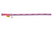 Touchcat Bell-Chime Designer Rubberized Cat Collar w/ Stainless Steel Hooks - Pink