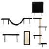 Wall Mounted Cat Climber 5piece Set;  Floating Cat Shelves, Perches, and Scratching Posts;