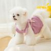 Warm and thickened dog clothes in autumn and winter; bow sweater skirt; dog sweater - Purple skirt - XS (recommended weight 0.5-2 kg)