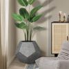 25.98"Modern Pet Furniture Cat Litter Side Table, Sofa Side Table, Planter MDF Multifunctional Furniture, Cement Gray - as Pic
