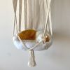 Cat Hammock Vintage Macrame Hanging Cat Beds Tassel Baskets - C(within 30lbs)