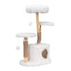 Modern Cat Tree;  Natural Branch Cat Tower;  Luxury Cat Condo;  Indoor Cat Furniture;  Kitten Cat Gift;  White - white