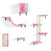 Wall-mounted Cat Tree, 5 Pcs Cat Tower for Kittens, Colorful - As Picture