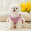 Warm and thickened dog clothes in autumn and winter; bow sweater skirt; dog sweater - Purple skirt - XS (recommended weight 0.5-2 kg)