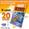 Heavy-Duty Cat Couch Protectors – 20 Clear Sheets for Furniture & Doors