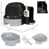 Cat Litter Box Easy to Clean Open with Scoop, Gray - Gray