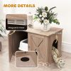 Hidden Cat Litter Box Enclosure with Ventilated Door, Cat Hole, Cat Washroom, Indoor Cat House, Walnut - Walnut