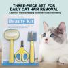 3pcs Grooming Set; Comb, Nail Clippers, and Brush