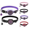Pet Reflective Collar With Bell For AirTag - Black - Pet Supplies