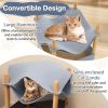 Creative Cat House with Semi-enclosed Condo - Grey - Pet entertainment