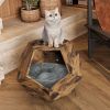 Modern Pet Side Table MDF Multi-Purpose Furniture Antique Wood Color