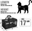 Collapsible Pet Travel Carrier Soft Sided Portable Bag - Black - Pet Supplies