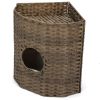Hidden Cat Litter Box Enclosure with Waterproof Litter Bag and PP Mat, Dark Brown - As Picture